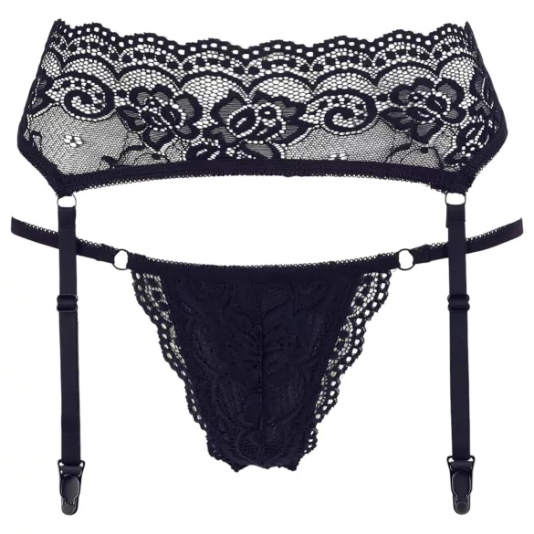 Cottelli - liguero y tanga de encaje - negro - L