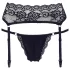 Cottelli - liguero y tanga de encaje - negro - L