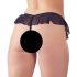 Cottelli - tanga abierto con perlas y volantes (negro) - M