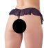 Cottelli - tanga abierto con perlas y volantes (negro) - M