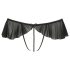 Cottelli - tanga abierto con perlas y volantes (negro) - M