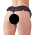 Cottelli - tanga abierto con perlas y volantes - negro - L