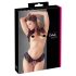 Cottelli - tanga abierto con perlas y volantes (negro) - XL