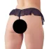 Cottelli - tanga abierto con perlas y volantes - negro - XL