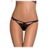 Obsessive Intensa - Tanga de Encaje con Doble Tira (Negro)
