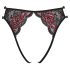 Cottelli - braguitas femeninas negras con rosas, diseño abierto - (S-L)