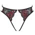 Cottelli - braguitas femeninas negras con rosas, diseño abierto - (S-L)