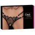 Cottelli - tanga de lujo abierta con anillo (negro)