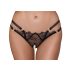 Cottelli - tanga de lujo con anillos (negro) - M/L