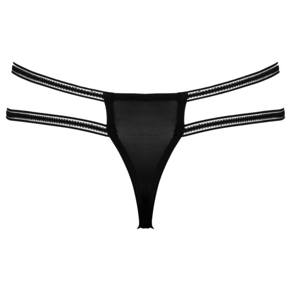 Cottelli - tanga abierta con anillos - lujo - encaje negro - M/L