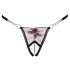 Cottelli - tanga lujo lilio bordado (negro-blanco)