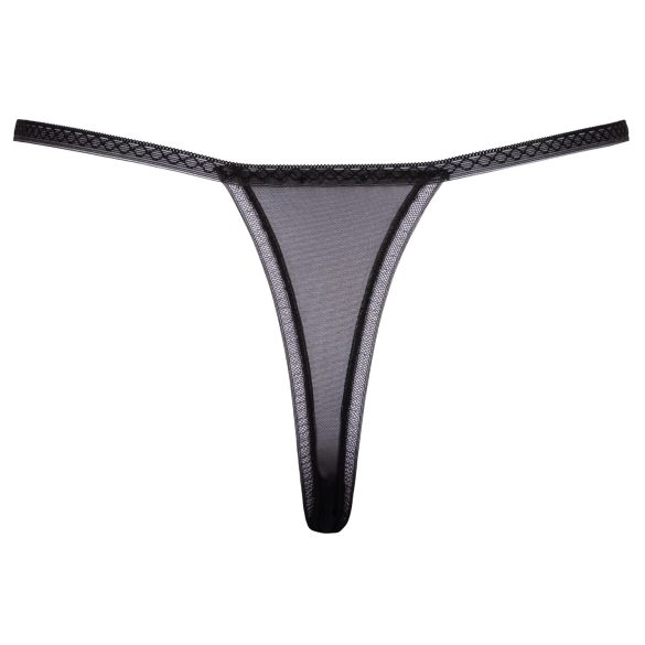 Cottelli - tanga bordado lujo - lencería mujer - negro/blanco - M/L