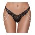 Cottelli - lujoso tanga bordado con perlas (negro) - M/L