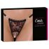 Cottelli - tanga de lujo con perlas y rosas (negro)