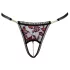 Cottelli - tanga de lujo con perlas y rosa - negro