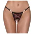 Cottelli - tanga de lujo con perlas y rosa - negro - M/L