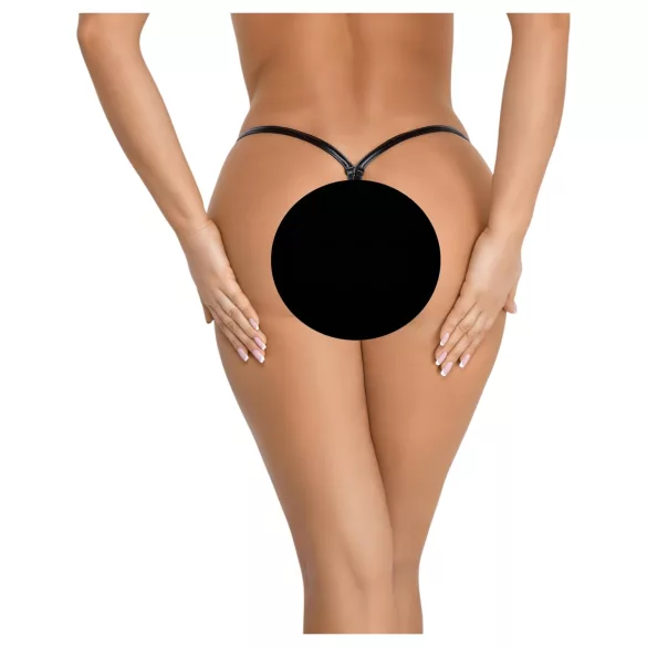 Noir - tanga brillante - negro - L/XL