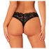 Obsessive Donna Dream - tanga abierta de encaje (negro)