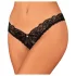 Obsessive - tanga abierto de encaje - negro - XL/XXL