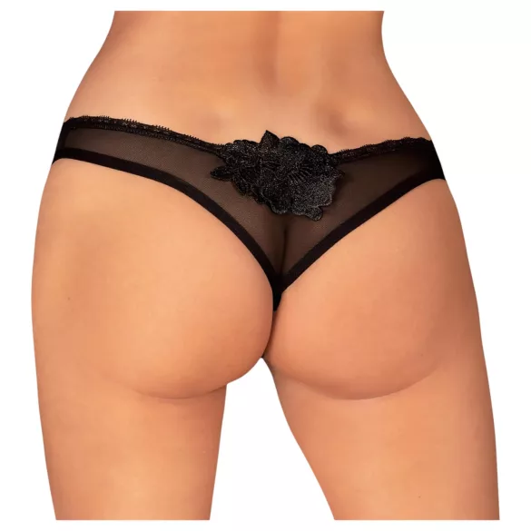 Obsessive - tanga abierto - encaje - negro - M/L