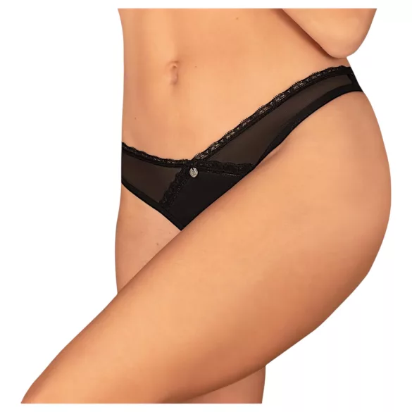Obsessive - tanga abierto - encaje - negro - XL/XXL