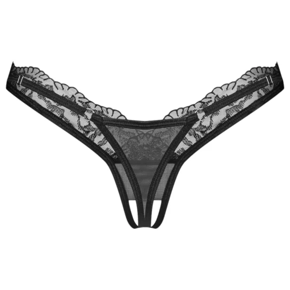 Obsessive - tanga transparente de encaje - negro - L/XL