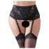 Cottelli Talla Grande - liguero encaje y cordones (negro) - 4XL