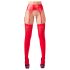 NO:XQSE - Conjunto de liguero brillante (rojo)