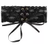Cottelli - Gargantilla ancha de encaje con cordones (negra)