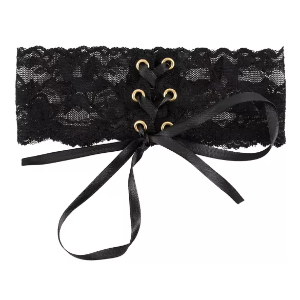Cottelli - Gargantilla ancha de encaje con cordones - negro