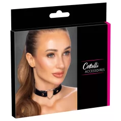 Cottelli - collar con corazón - piel sintética negra