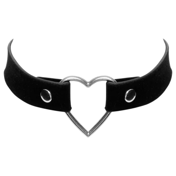 Cottelli - collar con corazón - piel sintética negra