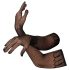 Guantes de red largos estampados Cottelli - negro (S-L)