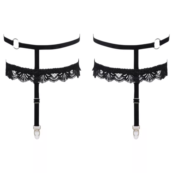 Cottelli - liguero decorativo con encaje - negro