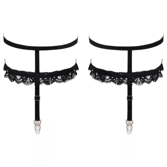 Cottelli - liguero decorativo con encaje - negro