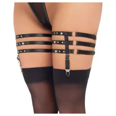 Cottelli - liguero efecto cuero - negro - L/XL