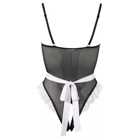 Cottelli - body de sirvienta sexy - lencería negra - M