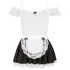 Cottelli - Disfraz de sirvienta sexy - encaje - negro - M