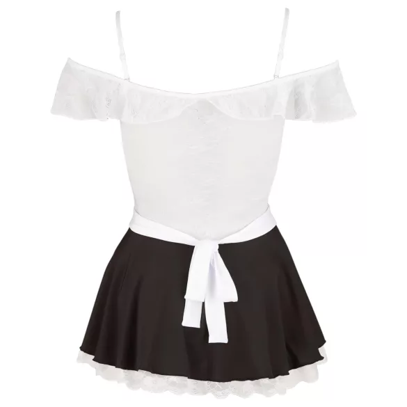 Cottelli - Disfraz de sirvienta sexy - encaje - negro - L