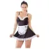 Cottelli - disfraz de sirvienta sexy - negro y blanco - vestido con delantal