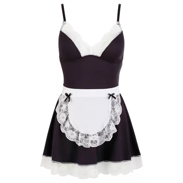 Cottelli - disfraz de sirvienta sexy - negro y blanco - vestido con delantal