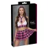 Cottelli - disfraz colegiala sexy - conjunto cuadros rosa
