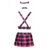 Cottelli - Conjunto de colegiala a cuadros (rosa) - M