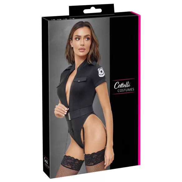 Cottelli - disfraz de policía mujer - negro - XL