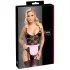 Cottelli - disfraz de sirvienta sexy transparente - negro y rosa - L