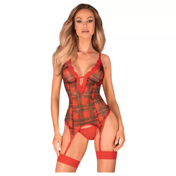 Obsessive Jollymore - set de lencería navideña - XL/XXL