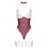Cottelli - body de cuadros - conjunto - rojo - M