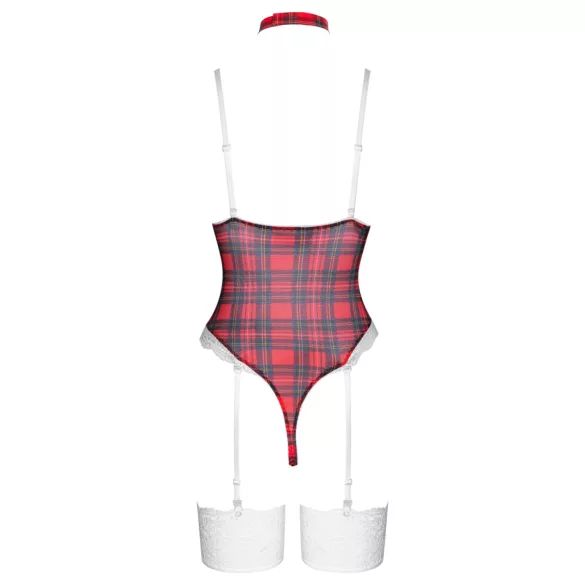 Cottelli - body de cuadros - conjunto - rojo - M