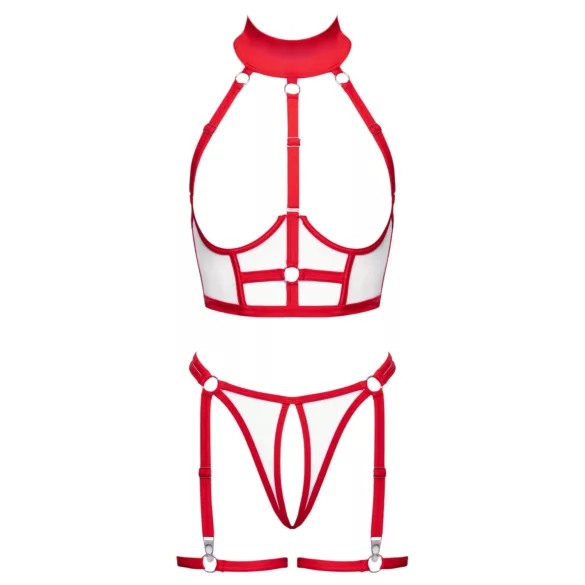 Cottelli - conjunto de disfraz de enfermera abierto (blanco‑rojo) - L
