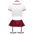Cottelli - conjunto de disfraz de colegiala (rojo y blanco)